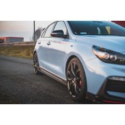 Rajouts Des Bas De Caisse MAXTON V.5 Hyundai I30 N Mk3 / Mk3 FL Hatchback/Fastback Noir Brillant