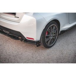 Lames De Pare-Chocs Arrière Latérales + Ailerons V.2 Toyota GR Yaris Mk4 Noir Brillant