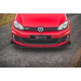 Sport Durabilité LAME AVANT MAXTON V.3 + Flaps Volkswagen Golf GTI Mk6 Noir + Rabats Brillant 
