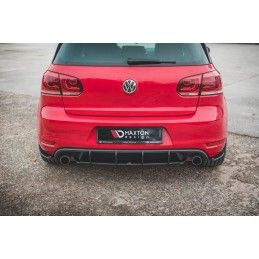 Maxton Sport Durabilité Lame Du Pare Chocs Arriere Volkswagen Golf GTI Mk6 Black-Red, VWGO6GTICNC-RSD1BRB Tuning.fr