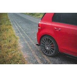 Sport Durabilité LAME ARRIERE MAXTON + Flaps Volkswagen Golf GTI Mk6 Noir-Rouge + Rabats Brillant