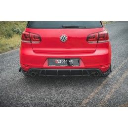 Sport Durabilité LAME ARRIERE MAXTON + Flaps Volkswagen Golf GTI Mk6 Noir-Rouge + Rabats Brillant