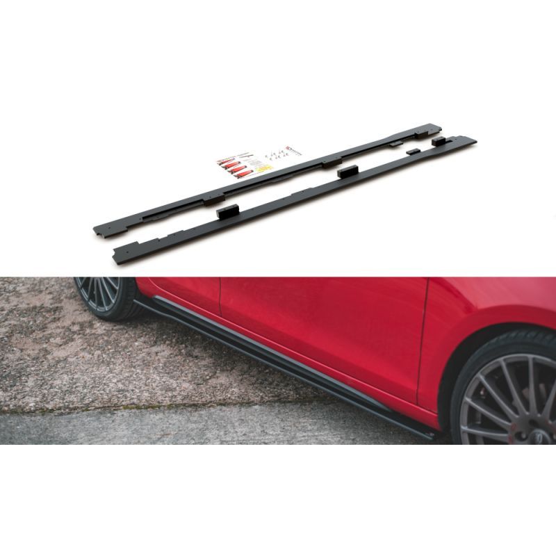 Maxton Sports Durabilité Rajouts Des Bas De Caisse Volkswagen Golf GTI Mk6 Black-Red, VWGO6GTICNC-SD1BRB Tuning.fr