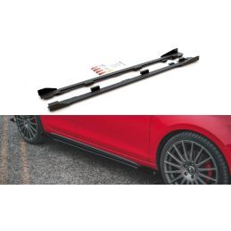 Maxton Sports Durabilité Rajouts Des Bas De Caisse + Flaps Volkswagen Golf GTI Mk6 Black + Gloss Flaps, VWGO6GTICNC-SD1B+SRF1G T