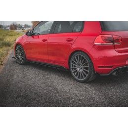 Maxton Sports Durabilité Rajouts Des Bas De Caisse + Flaps Volkswagen Golf GTI Mk6 Black + Gloss Flaps, VWGO6GTICNC-SD1B+SRF1G T