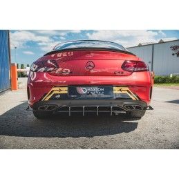 Sport Durabilité Central Diffuseur Arriere Mercedes C43 Coupe C205 Noir-Rouge