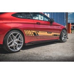 Maxton Sports Durabilité Rajouts Des Bas De Caisse + Flaps Mercedes-AMG C43 Coupe C205 Black + Gloss Flaps, MEC20543AMGCNC-SD1B+