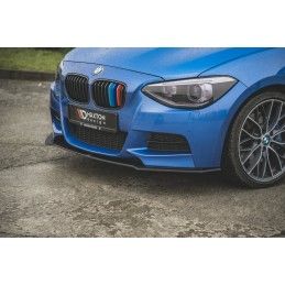 Maxton Sport Durabilité Lame Du Pare-Chocs Avant BMW M135i F20 Black-Red, BM1F20MCNC-FD1BRB Tuning.fr