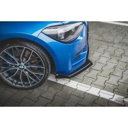 Sport Durabilité LAME AVANT MAXTON + Flaps BMW M135i F20 Noir + Rabats Brillant 