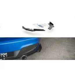 Maxton Sport Durabilité Lame Du Pare Chocs Arriere + Flaps BMW M135i F20 Black-Red + Gloss Flaps, BM1F20MCNC-RSD1BRB+RSF1G Tunin