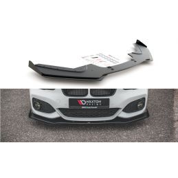 Sport Durabilité LAME AVANT MAXTON V.3 + Flaps BMW 1 F20 M-Pack Facelift / M140i Noir + Rabats Brillant 