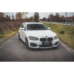 Sport Durabilité LAME AVANT MAXTON V.3 + Flaps BMW 1 F20 M-Pack Facelift / M140i Noir + Rabats Brillant 