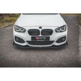 Sport Durabilité LAME AVANT MAXTON V.3 + Flaps BMW 1 F20 M-Pack Facelift / M140i Noir + Rabats Brillant 