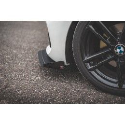 Sport Durabilité LAME AVANT MAXTON V.3 + Flaps BMW 1 F20 M-Pack Facelift / M140i Noir + Rabats Brillant 