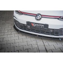 Maxton Lame Du Pare-Chocs Avant V.3 + Ailerons Volkswagen Golf 8 GTI Gloss Black, VW-GO-8-GTI-FD3G+FSF Tuning.fr