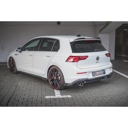 Maxton Lames De Pare-Chocs Arrière Latérales V.2 + Ailerons Volkswagen Golf 8 GTI Gloss Black, VW-GO-8-GTI-RSD2G+RSF Tuning.fr