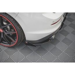Sport Durabilité LAME ARRIERE MAXTON + Flaps Volkswagen Golf 8 GTI Noir-Rouge + Rabats Brillant