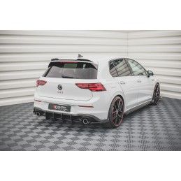 Sport Durabilité LAME ARRIERE MAXTON + Flaps Volkswagen Golf 8 GTI Noir-Rouge + Rabats Brillant