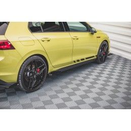 Maxton Sports Durabilité Rajouts Des Bas De Caisse + Flaps Volkswagen Golf 8 GTI / GTI Clubsport Black + Gloss Flaps, VWGO8GTICN