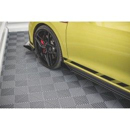 Maxton Sports Durabilité Rajouts Des Bas De Caisse + Flaps Volkswagen Golf 8 GTI / GTI Clubsport Black + Gloss Flaps, VWGO8GTICN