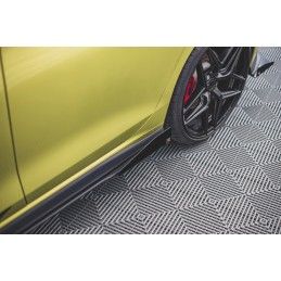 Maxton Sports Durabilité Rajouts Des Bas De Caisse + Flaps Volkswagen Golf 8 GTI / GTI Clubsport Black + Gloss Flaps, VWGO8GTICN