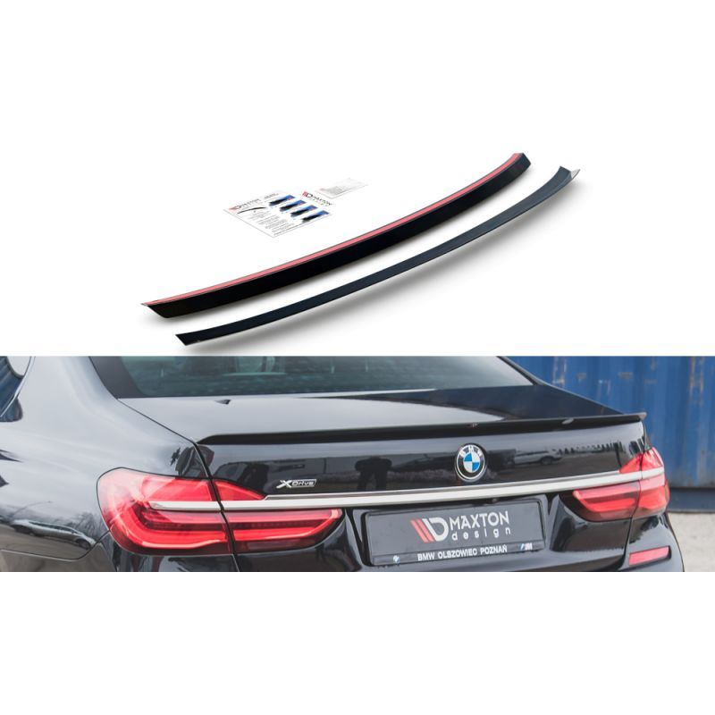 Spoiler Cap Maxton BMW 7 M-Pack G11 Noir Brillant