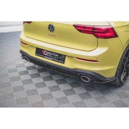 Central Arriere Splitter Volkswagen Golf 8 GTI Clubsport Noir Brillant