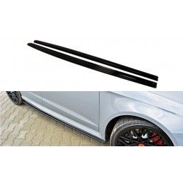 Maxton Rajouts Des Bas De Caisse Pour Audi RS3 8V Sportback Gloss Black, AU-RS3-8V-SD1G Tuning.fr