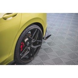 Sport Durabilité LAME ARRIERE MAXTON + Flaps Volkswagen Golf 8 GTI Clubsport Noir-Rouge + Rabats Brillant