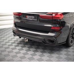 Central Arriere Splitter (avec une barre verticale) BMW X7 M G07 Noir Brillant