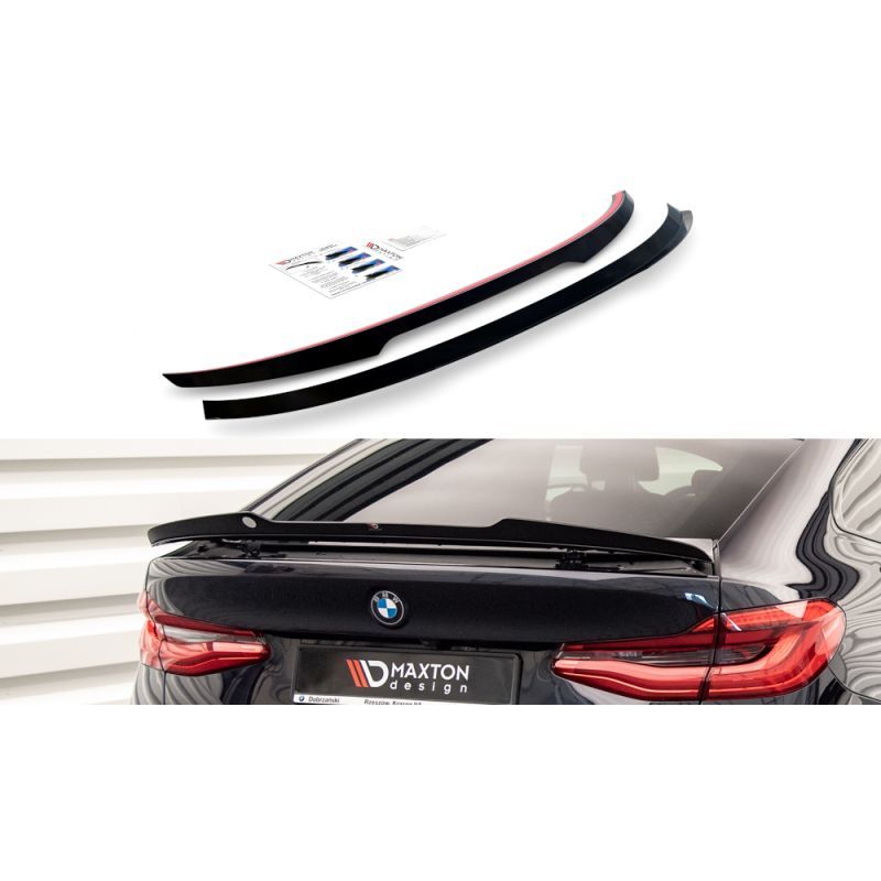 Spoiler Cap Maxton BMW 6 GT G32 M-Pack Noir Brillant