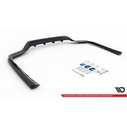 Central Arriere Splitter (avec une barre verticale) Mercedes-Benz C W205 Noir Brillant