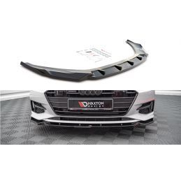 Maxton Lame Du Pare-Chocs Avant V.2 Audi A7 C8 Gloss Black, AU-A7-C8-FD2G Tuning.fr