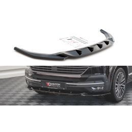 Maxton Lame Du Pare-Chocs Avant V.2 Volkswagen T6 Facelift Gloss Black, VW-T6F-FD2G Tuning.fr