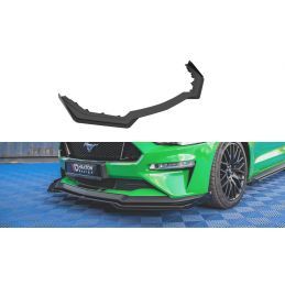 Street Pro LAME AVANT MAXTON V.1 + Flaps Ford Mustang GT Mk6 Facelift Noir + Rabats Brillant 