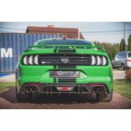 Maxton Street Pro Central Diffuseur Arriere Ford Mustang GT Mk6 Facelift Black, FOMU6FGTCNC-RS1B Tuning.fr