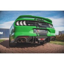 Maxton Street Pro Central Diffuseur Arriere Ford Mustang GT Mk6 Facelift Black, FOMU6FGTCNC-RS1B Tuning.fr