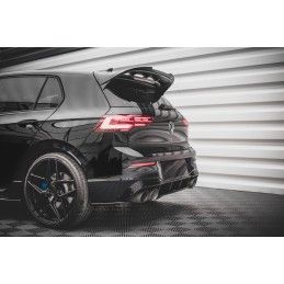 Lames De Pare-Chocs Arrière Latérales V.1 Volkswagen Golf R Mk8 Noir Brillant