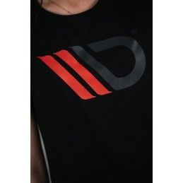 Womens Black T-shirt with red logo L