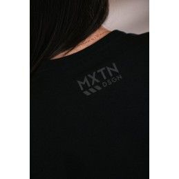 Womens Black T-shirt with grey logo XS