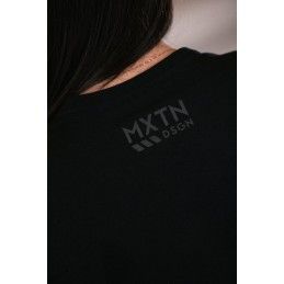Womens Black T-shirt with grey logo S