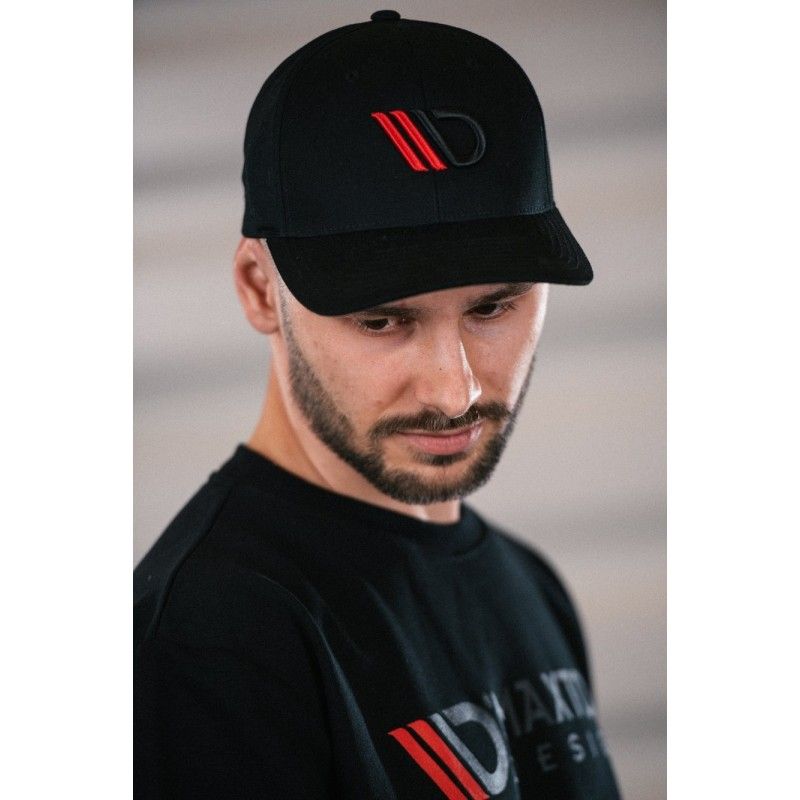 Maxton Cap Black/Red Logo, MA-CAP-BLK-REDBLK-1 Tuning.fr