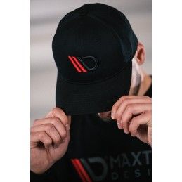 Maxton Cap Black/Red Logo, MA-CAP-BLK-REDBLK-1 Tuning.fr