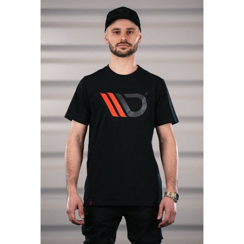 Black T-shirt with red logo M