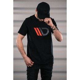 Black T-shirt with red logo M