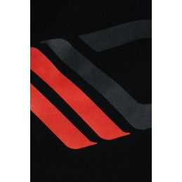 Black T-shirt with red logo L