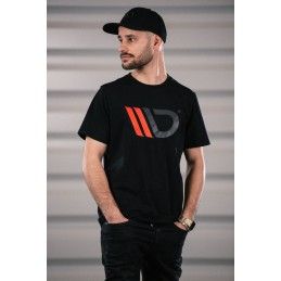Black T-shirt with red logo XL