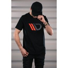 Black T-shirt with red logo 2XL