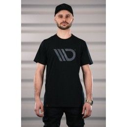 Black T-shirt with gray logo M