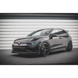 Rajouts Des Bas De Caisse MAXTON V.2 Volkswagen Golf R Mk8 Noir Brillant